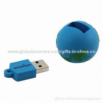 Soft PVC USB Flash Drive, Available in Various Designs, Customized Designs and Logos Accepted